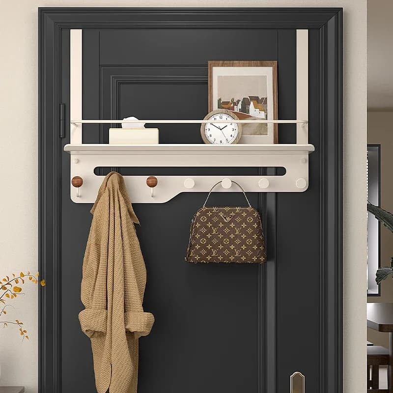 Heavy Duty Hook Over Door Hook for Inlet without Tray for Clothes and Accessories - Storage Organizer Mounted To Door