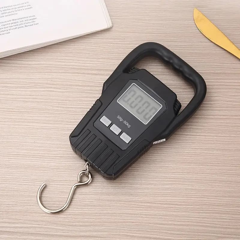 1pc bilancia da pesca digitale portatile bilancia per corriere bilancia per bagagli misura fino a 110lb/50kg perfetta per viaggi e viaggi di pesca