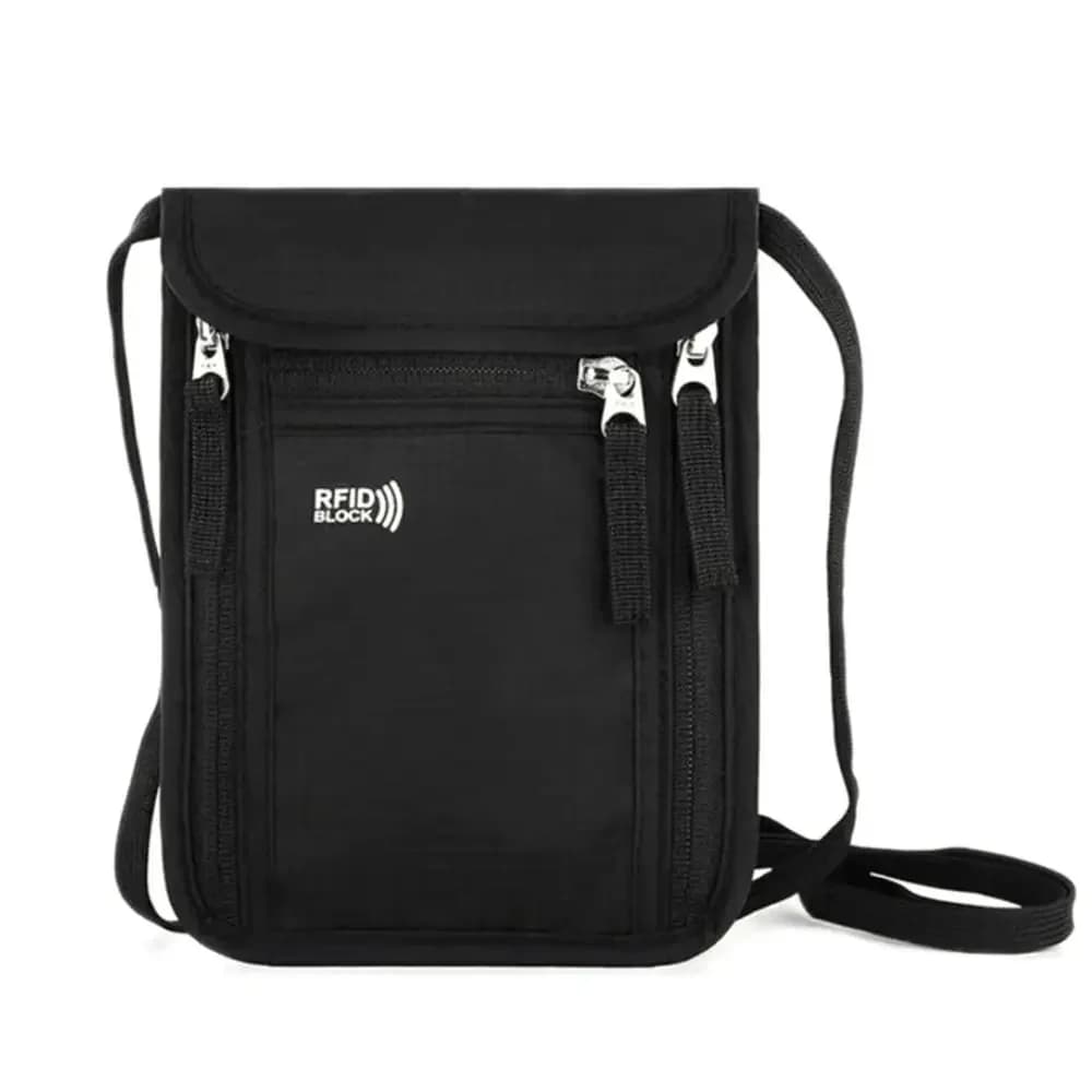 Borsa Portadocumenti RFID in Nylon Portatile, Impermeabile, Multifunzionale, Portafoglio da Collo, Nuovo Regalo da Viaggio 2026
