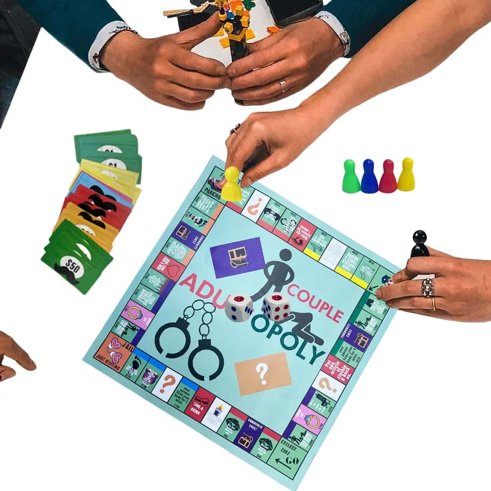 Gioco da tavolo Adultopoly Gioco da tavolo per coppia Gioco di carte di relazione divertente Gioco di coppia portatile interattivo per marito moglie