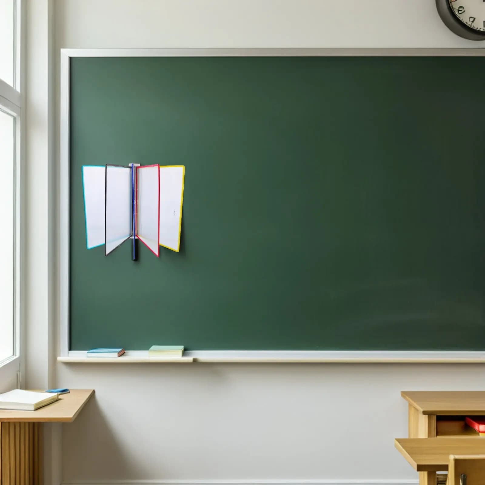 Portadocumenti da Parete A4 con 5 Scomparti, Espositore per Documenti e Riviste per Ufficio e Aula