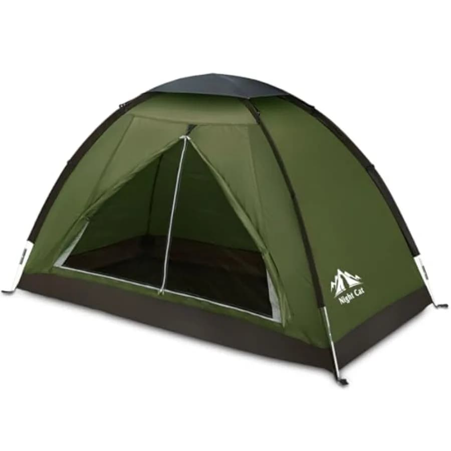 Tenda da Campeggio per 2 Persone, Leggera e Impermeabile, per Escursionismo, Adulti, Bambini e Scout, Facile da Montare, Monostrato 2,2x1,2m