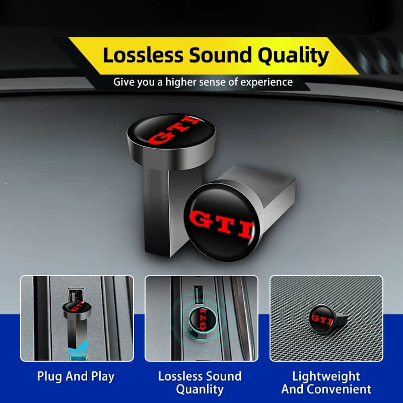 16/32/64GB Car USB Flash Drive MINI Music Memory Stick Accessories For VW GTI Passat Golf Tiguan Polo Scirocco Jetta CC T-ROC To
