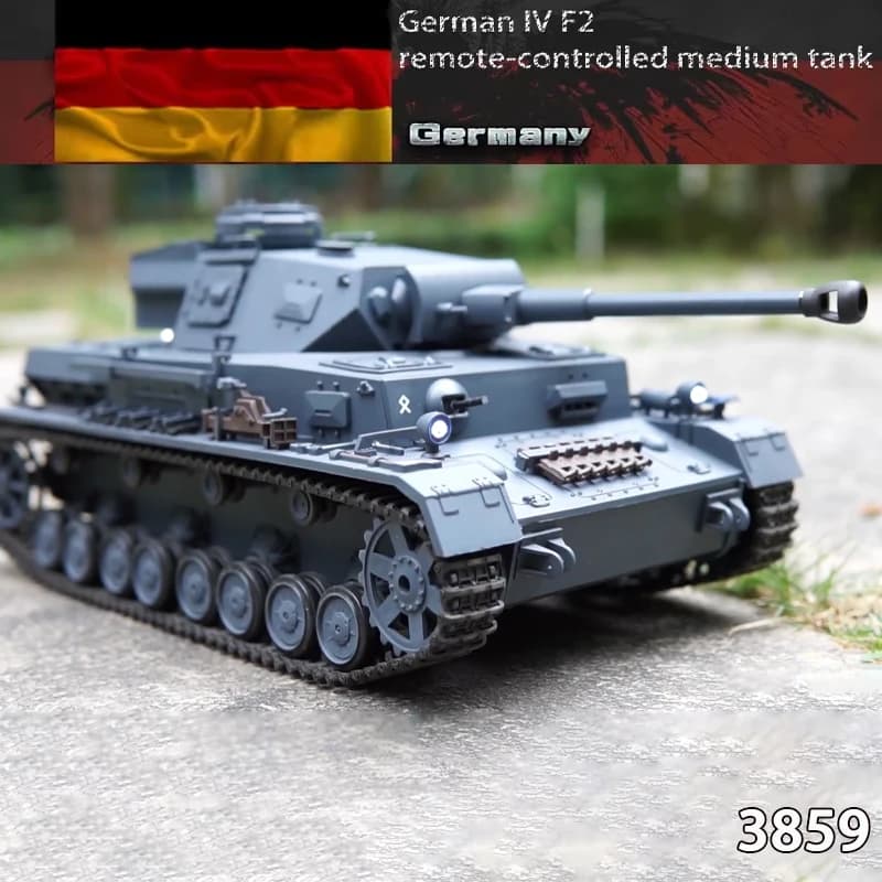 Il carro armato elettrico telecomandato tedesco IV F2 Henglong 3859 gioca la proiettile e il barile fuma il giocattolo modello militare.
