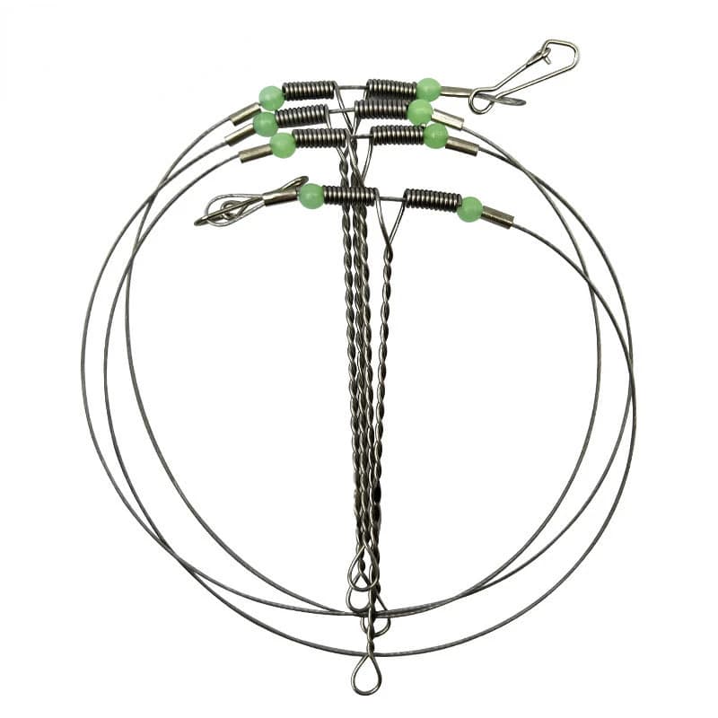 10 pezzi filo di acciaio equilibrio gancio tandem pesca anti-groviglio filo di acciaio morbido equilibrio staffa per la pesca in mare LUYA accessori per la pesca