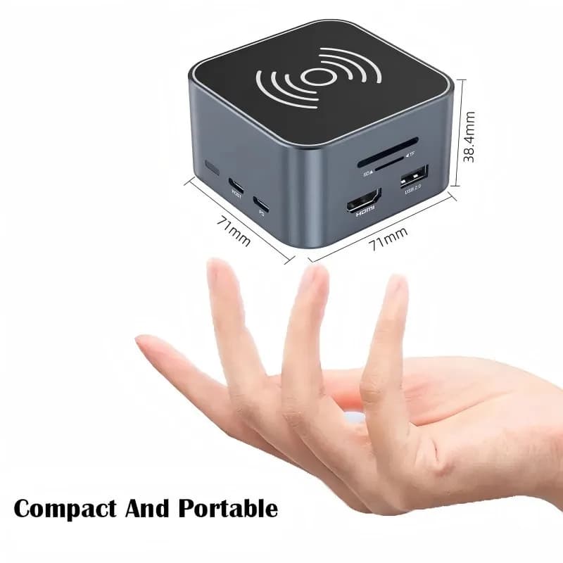 Dock di espansione Dex Switch per telefono cellulare per Laptop, Docking Station per Smartphone con HUB di tipo C 9 in1, adattatore USB3.0 HDMI 4K VGA TF SD RJ45