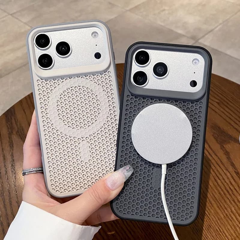 Heat Dissipation Magnetic Phone Case For iPhone 17 Pro Max 17 16 15 14 13 Pro Max For Magsafe Wireless Charge TPU PC Back Cover