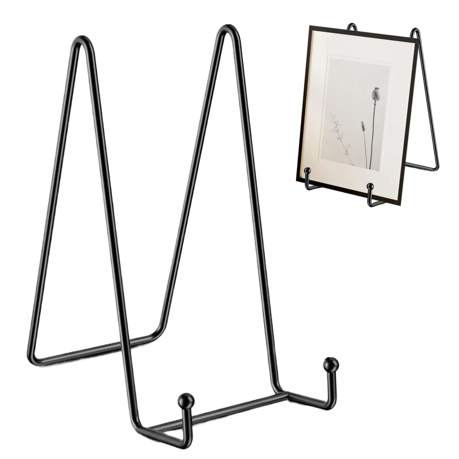 Plate Display Stand Picture Easel Metal Plate Stands Holder Display Pictures Frame Photo Decorative Plate Dish Tabletop