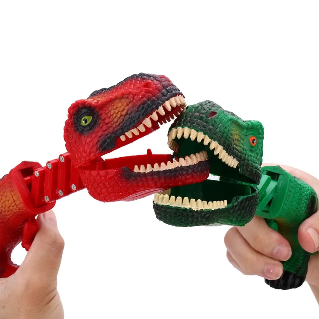 1 pz creativo divertente Spoof squalo telescopico manipolatore a molla Clip morso mano dinosauro scherzo giocattoli di interazione genitore-figlio