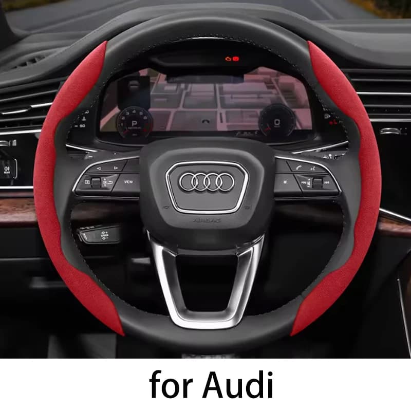 Segmented suede cover with anti-slip buckle suitable for Audi A1 A3 A4 A5 A6 A7 Q3 Q7 Q8