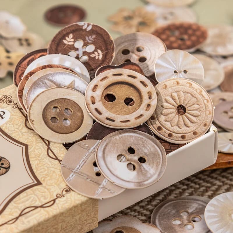JIANQI 100 fogli adesivi a forma di bottone creativi decorativi fatti a mano materiale per scrapbooking diario album forniture artigianali