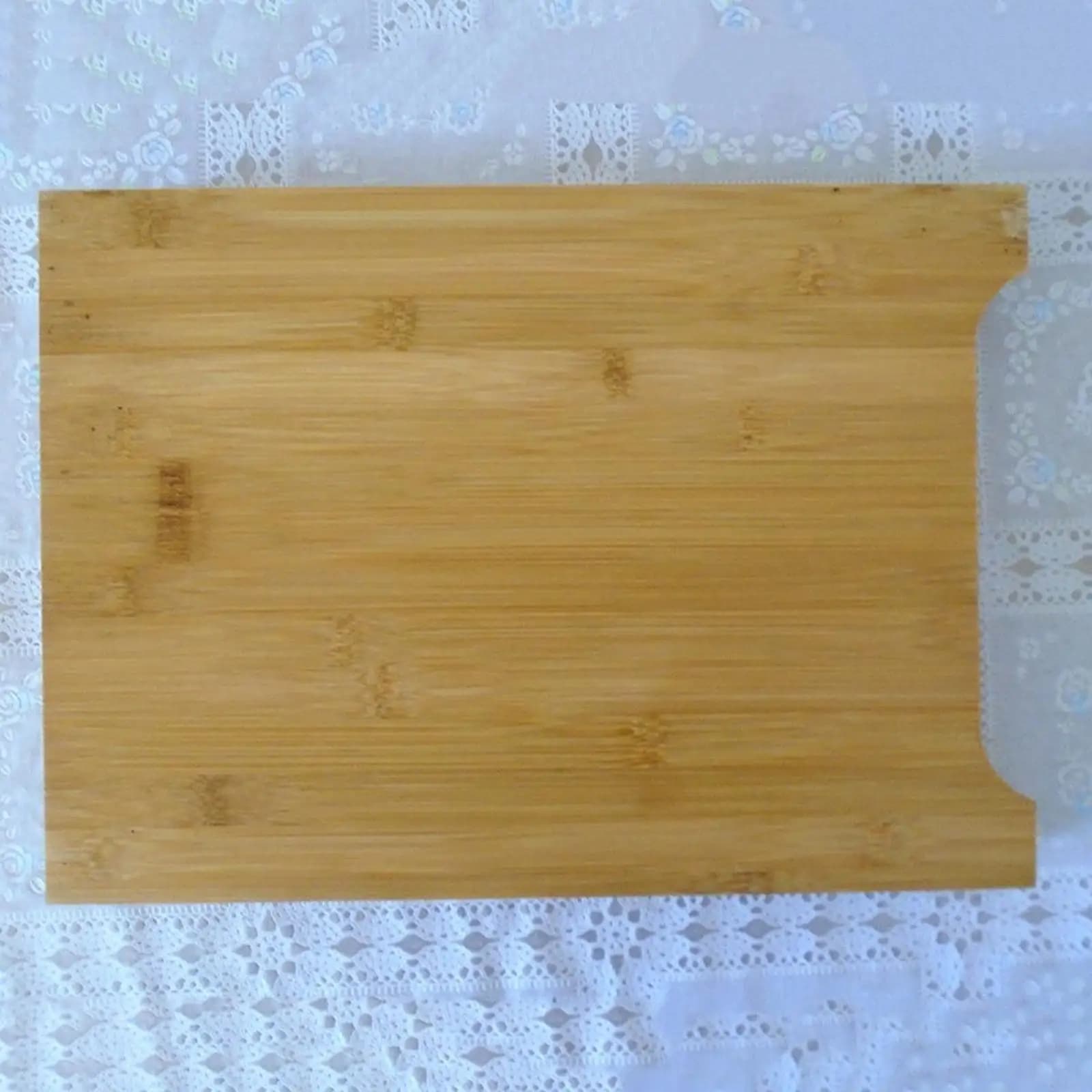 Large Wooden Bamboo Cutting Board with Edge Versatile Chopping Block for Kitchen Camping and Restaurant Use
