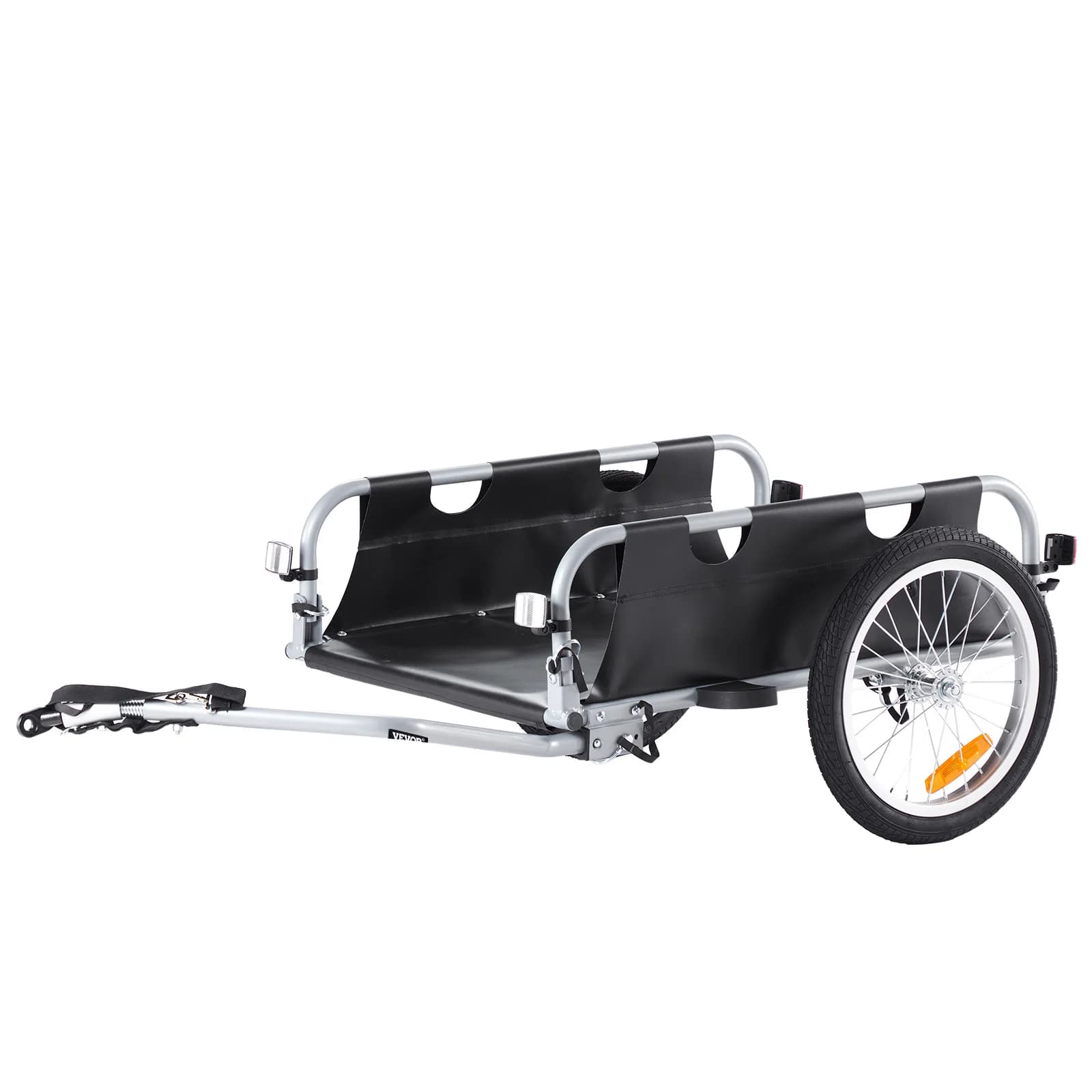SucceBuy Foldable trailer cargo trolley for 100 pounds bike with 16" wheels and 22"-28" bike wheel spotlight
