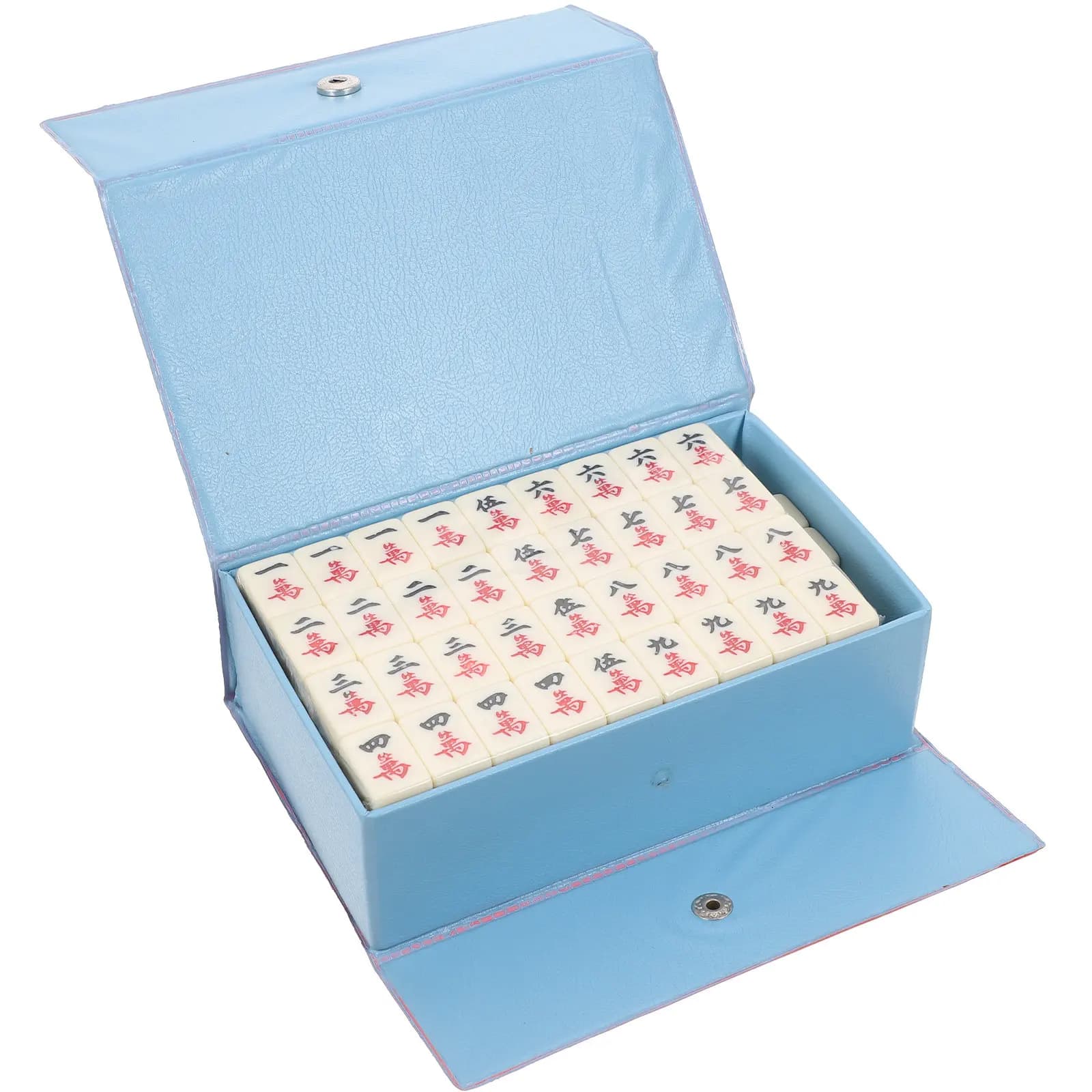 Set Mahjong Portatile 1 Pezzo, Mini Mahjong da Viaggio Cinese, Gioco da Tavolo Leggero e Resistente con Scatola di Conservazione
