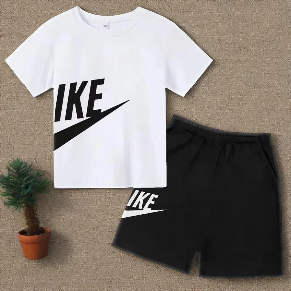 Abbigliamento per bambini T-shirt per bambini e adolescenti Set Top estivo + pantaloncini Set da 2 pezzi Manica corta Moda casual Ragazzi Ragazze Set per bambini