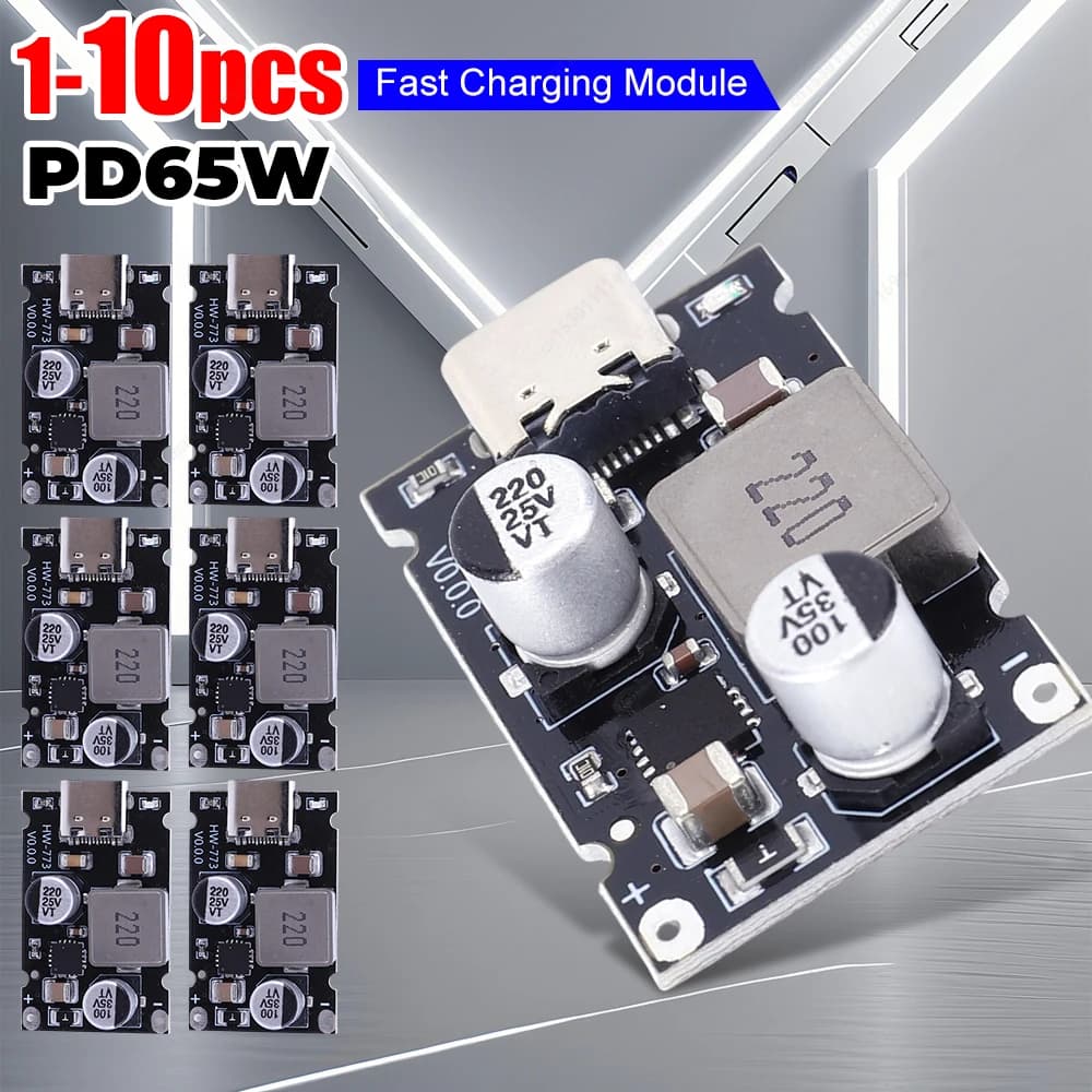 Quick Charger PD65W Supports PD3.1 QC3.0 SCP PPS, Rapid Charging Card 5V 9V 12V 20V for Phones