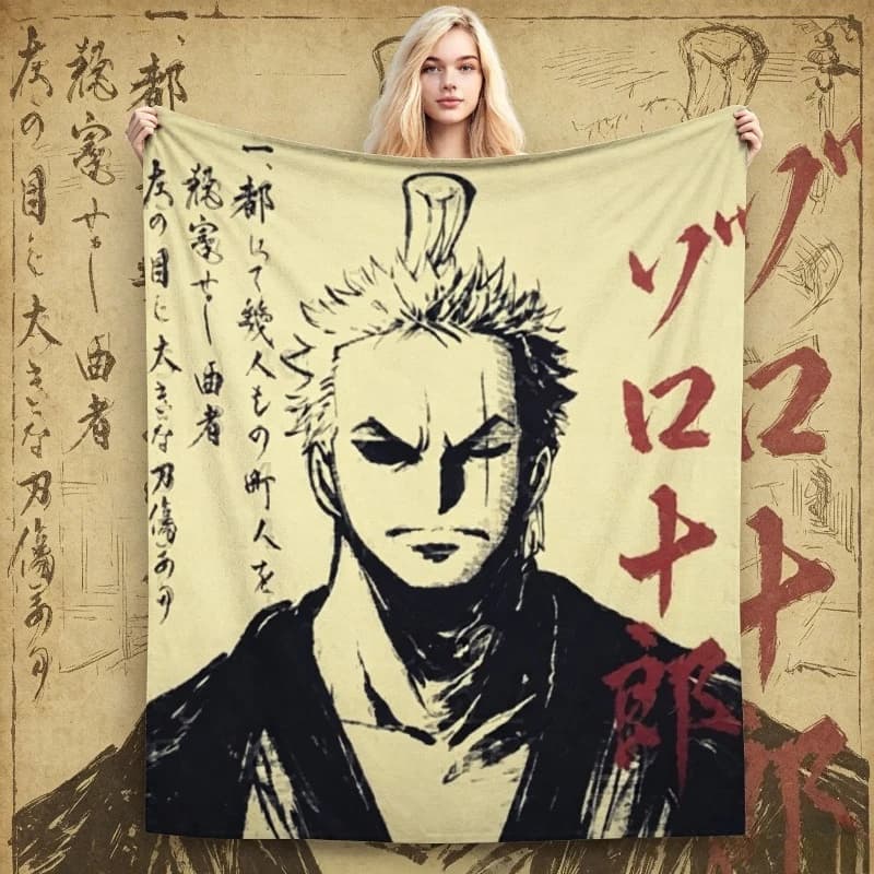 Flannel Blanket One Piece Anime Fuzzy Throw Fashion Blanket All Seasons Air Conditioning Personalised Warm Soft Bedspread