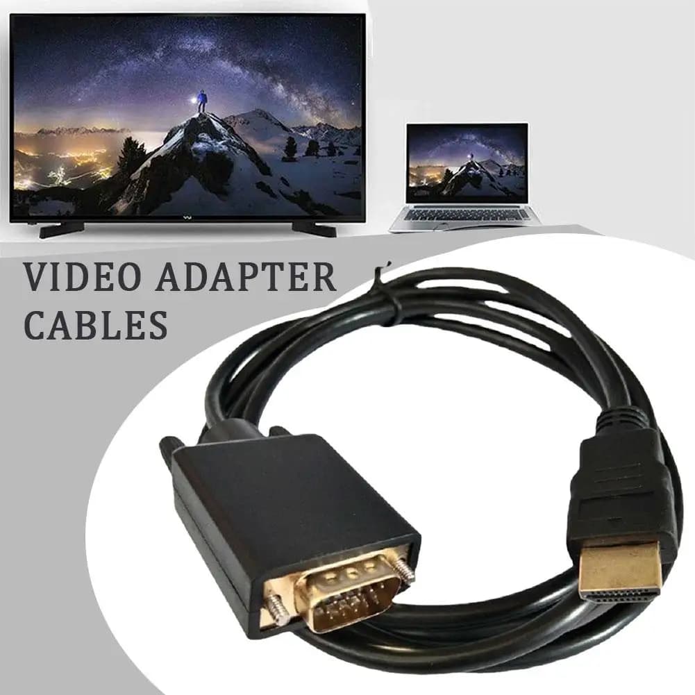 VGA HD Adapter Cable 180cm/300cm 1080p with Computer Chip, Monitor and Projector