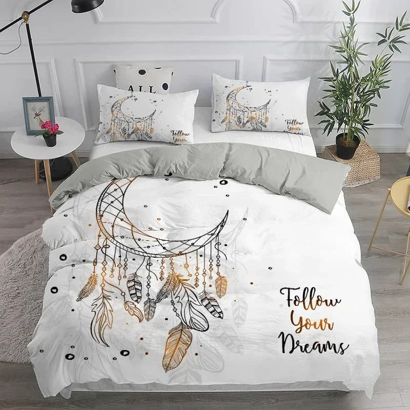 Dream Catcher Elegant Bohemian Comfortable Duvet Quilt Cover Pillowcase Bedding Set Children Bedroom Decoration Home Textile