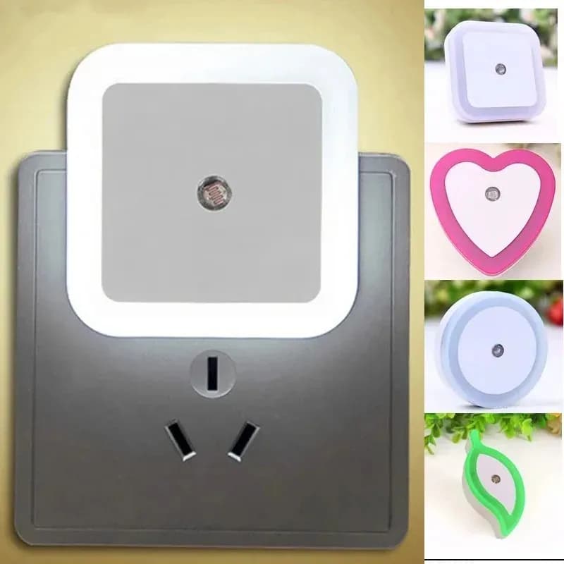 Illuminazione con sensore di luce notturna a LED senza fili Mini lampada da notte con spina europea per illuminazione decorativa per camera da letto dei bambini