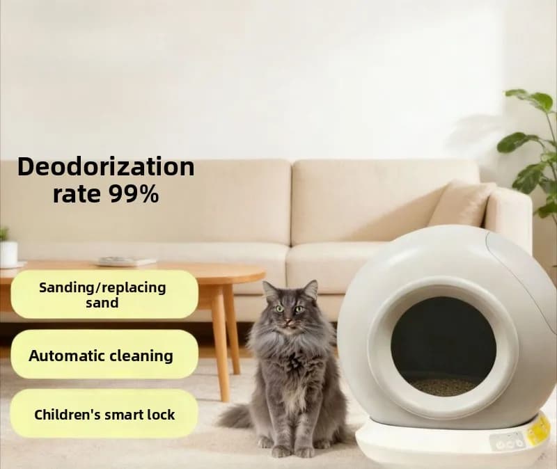 New smart cat litter box remote control automatic sand change cleaning oversized splash-proof cat toilet