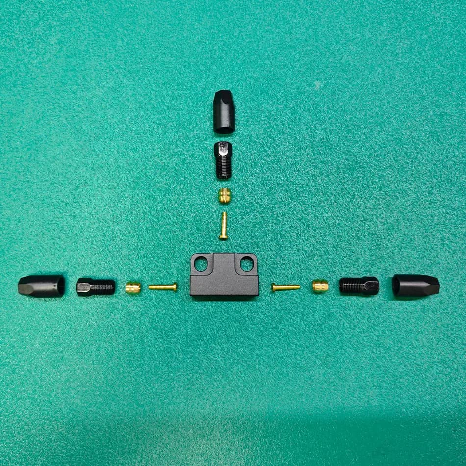 NFOX Hydraulic Brake Aluminum Alloy Tricycle One-to-Two Fittings, Hydraulic Brake Tee Modified Oil Pipe Connector & Oil Distribu