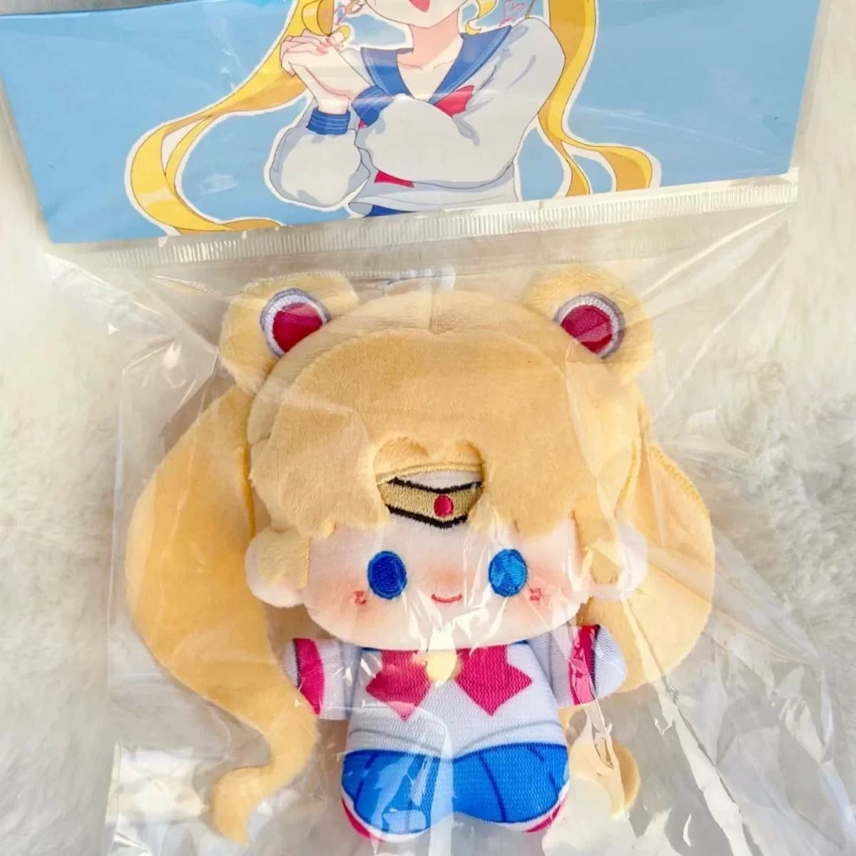 Anime Sailor Moon Tsukino Usagi 10cm 3D Printed Nunu Plush Toy Cute Doll Pendant Girl Birthday Kawaii Christmas Gift