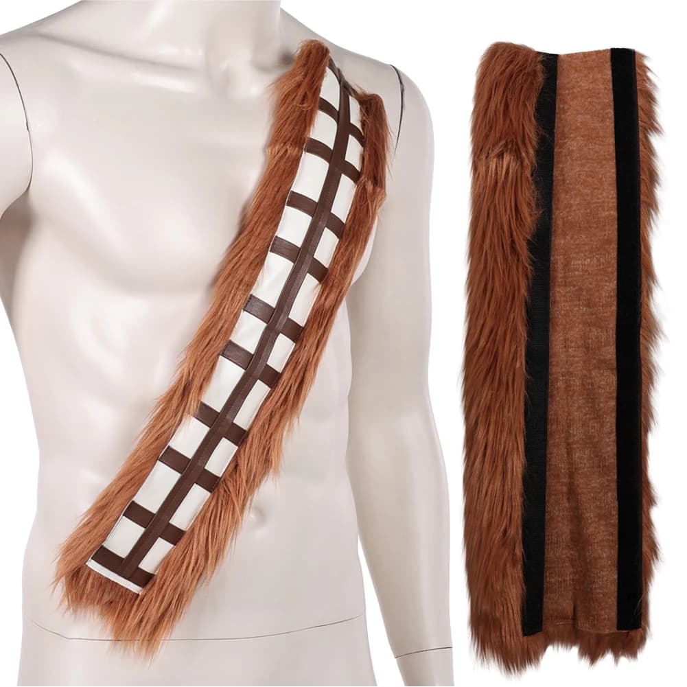 Spatial Battle Chewbacca Cosplay Costume Accessories, Brown Fur Shoulder Strap, Dressing Accessories, Halloween and Carnival