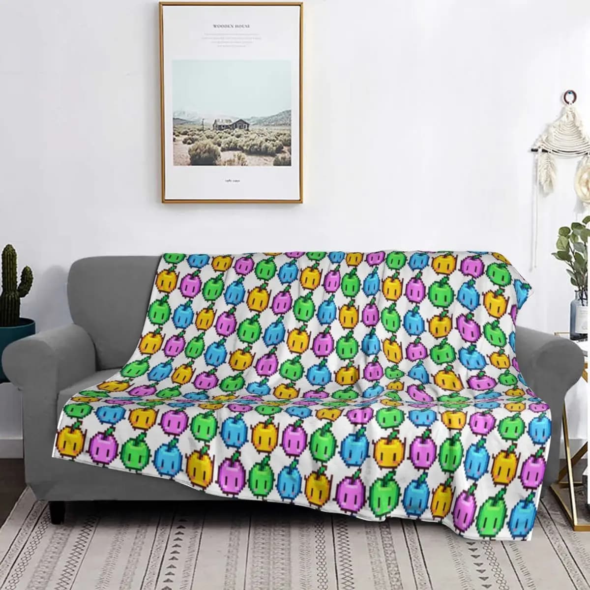 Stardew Valley Junimo Coperta in peluche morbida e calda coperta in flanella per letto, soggiorno, picnic, viaggio, divano di casa