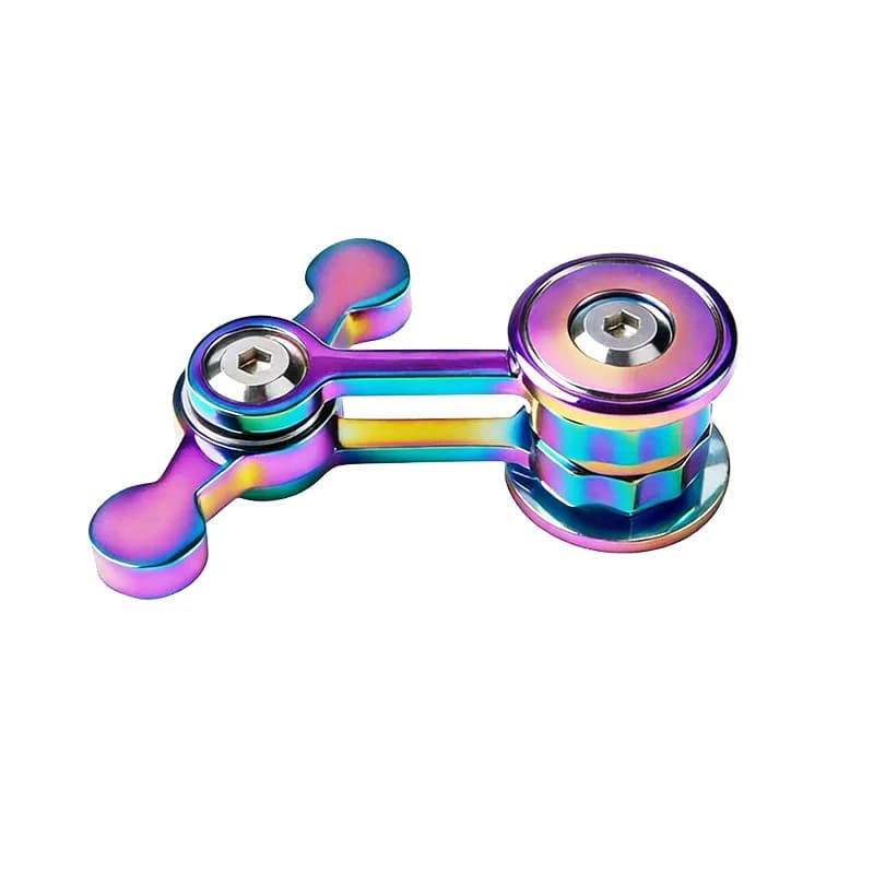 Fidget Spinner in Metallo Arcobaleno con Cuscinetti in Acciaio Inossidabile, Giocattolo Antistress Colorato per Adulti, Regalo per Alleviare lo Stress