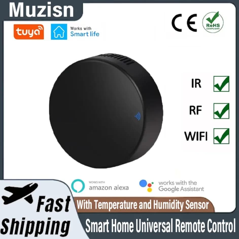 Per la casa intelligente tramite Smart Life per il condizionatore d'aria TUTTE le TV Supporto Alexa, Google Home Tuya WiFi RF IR Telecomando 433 MHz/315 MHz