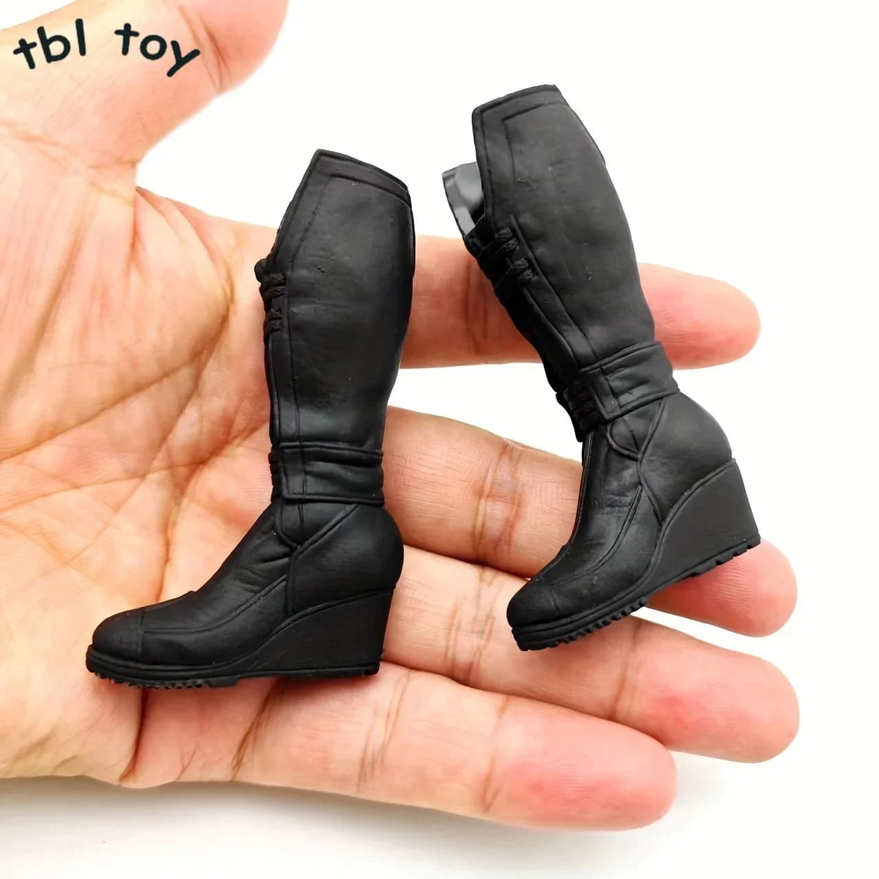 Scala 1/6 femmina Solider Hollow tacchi alti stivali lunghi modello inserimento diretto tipo scarpe modello per bambola Action Figure da 12 pollici