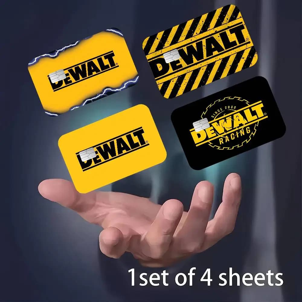 D-DEWALTS Anime Gioco Anime Pellicola adesiva Custodia in pelle per piccola grande senza chip Carta di credito di debito lato anteriore