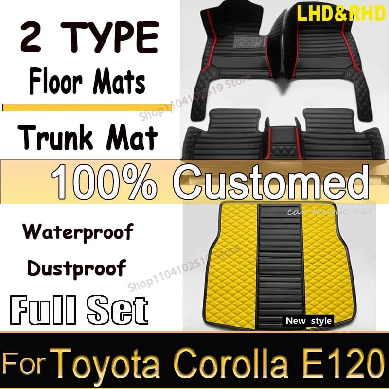 Customized Luxury Leather Car Car Mats for Honda Accord 7 2004 2005 2006 2007, Full Waterproof Set for Women