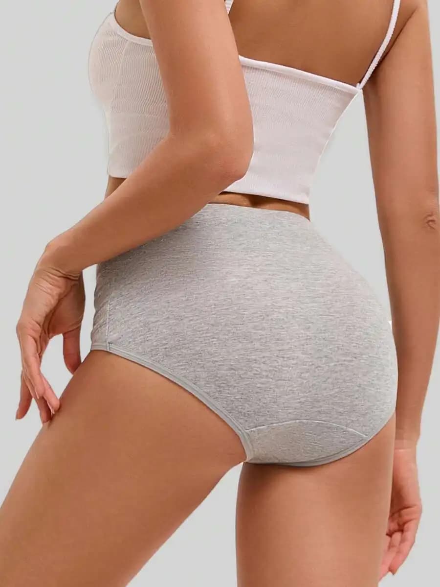 5 Pcs Womens Mid-Rise Cotton Briefs Soft Breathable Underwear