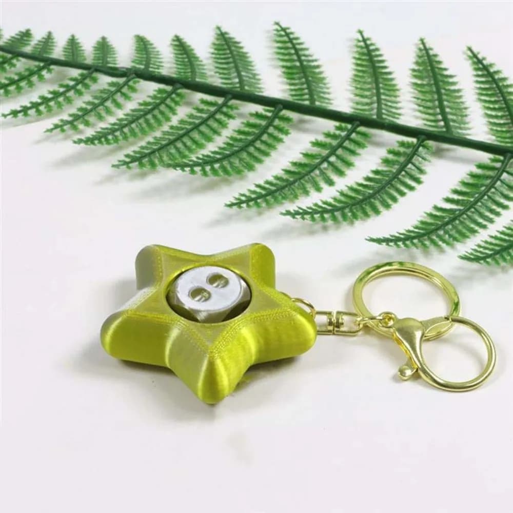 Creative 3D Printed Rotating Dice Star Pendant Mini PLA Fidget Spinner Waterproof Key Ring Funny Fidget Bag Charm
