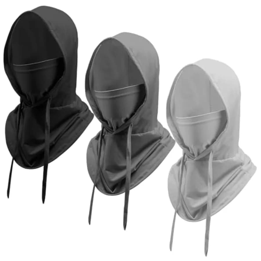 3 Pack Cooling Balaclava Mask for Men Women - Sun UV Protection Hood Face Cover for Cycling Skiing Fishing Motorcycle Breathabl