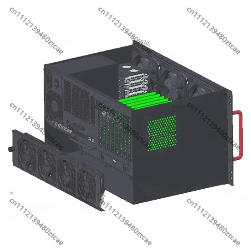 Chassis per server NAS a 12 alloggiamenti con alimentatore ATX, 8 slot a tutta altezza, per uso aziendale e domestico, case server all-in-one per archiviazione.