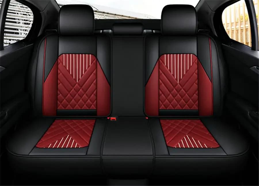 Set of SUV car seat covers for 5 years in PU leather completely surrounded, set of front and rear cushions