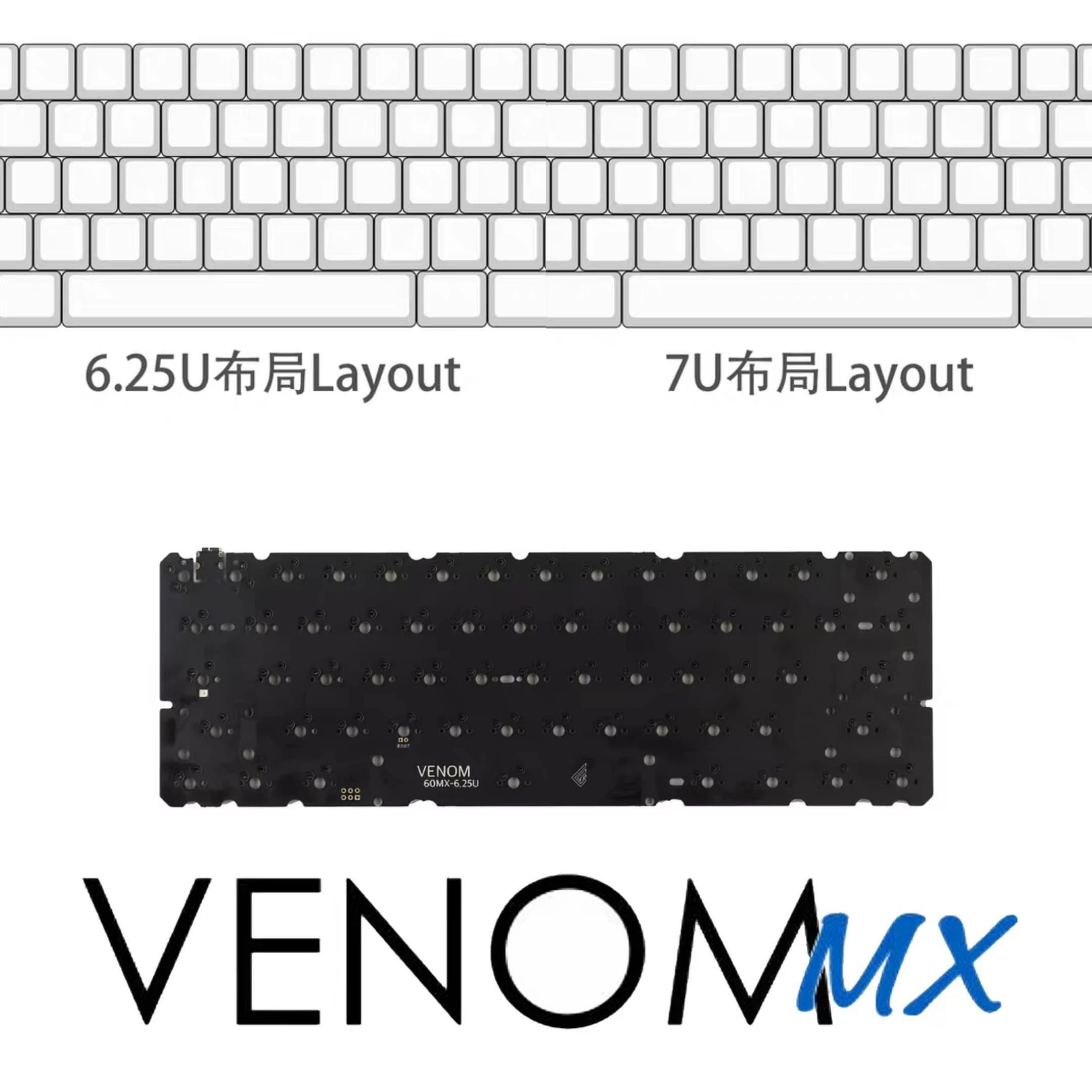 Geonworks Venom60 PCB MX Mechanical Keyboard 8K Support Oring Structure 60% Layout Gaming Mechanical Keyboard Accessories VIA