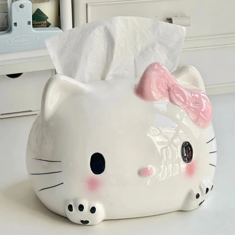 Hello Kitty Tissue Box Living Room Table Tissue Holder Toilet Paper Holder Home Decor Ornaments
