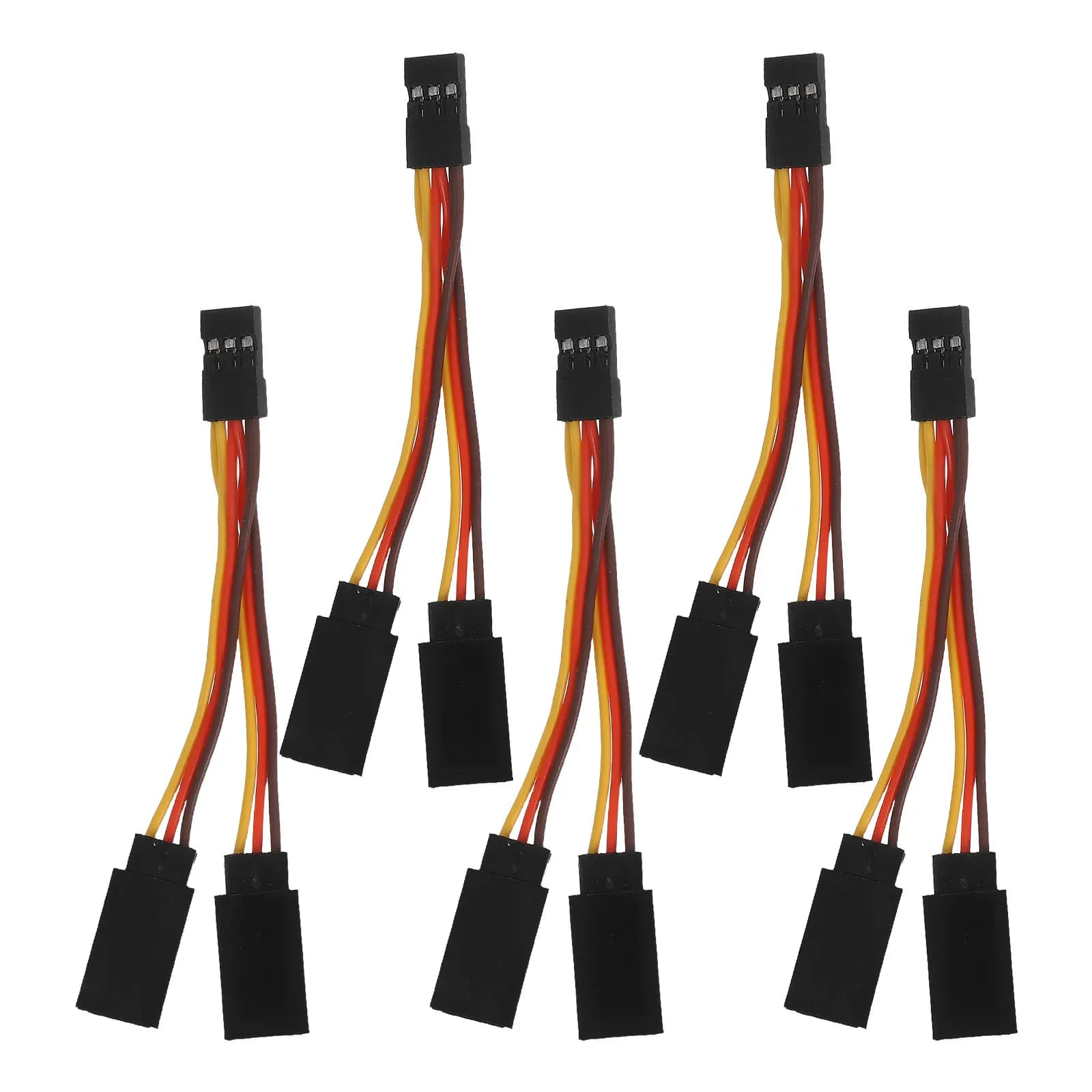 Cavo di prolunga servo a Y ultracorto da 5 pezzi per auto RC ed elicotteri, trasmissione del segnale stabile, robusto per uso esterno, plug-and-play