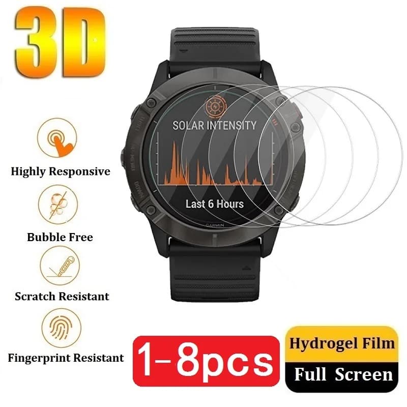 Pellicola protettiva idrogel su Garmin Fenix 8 E 7X 7S 7 6X 6S 6 Pro Fenix 5X 5S 5 Plus Protezione schermo solare AMOLED Foil Guard