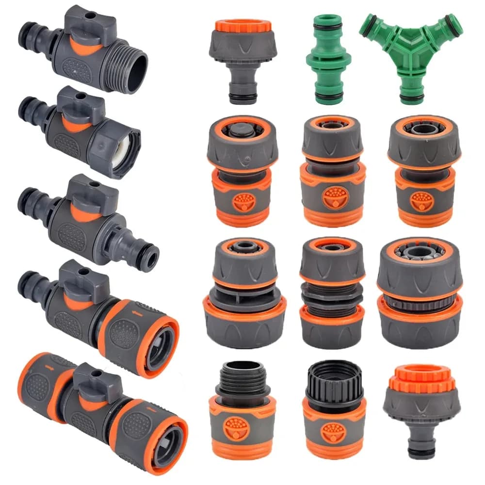 Quick Connector for Garden Hose 1/2" 3/4" 1 Inch, Water Tap and Gun Connection, Pipe Fitting