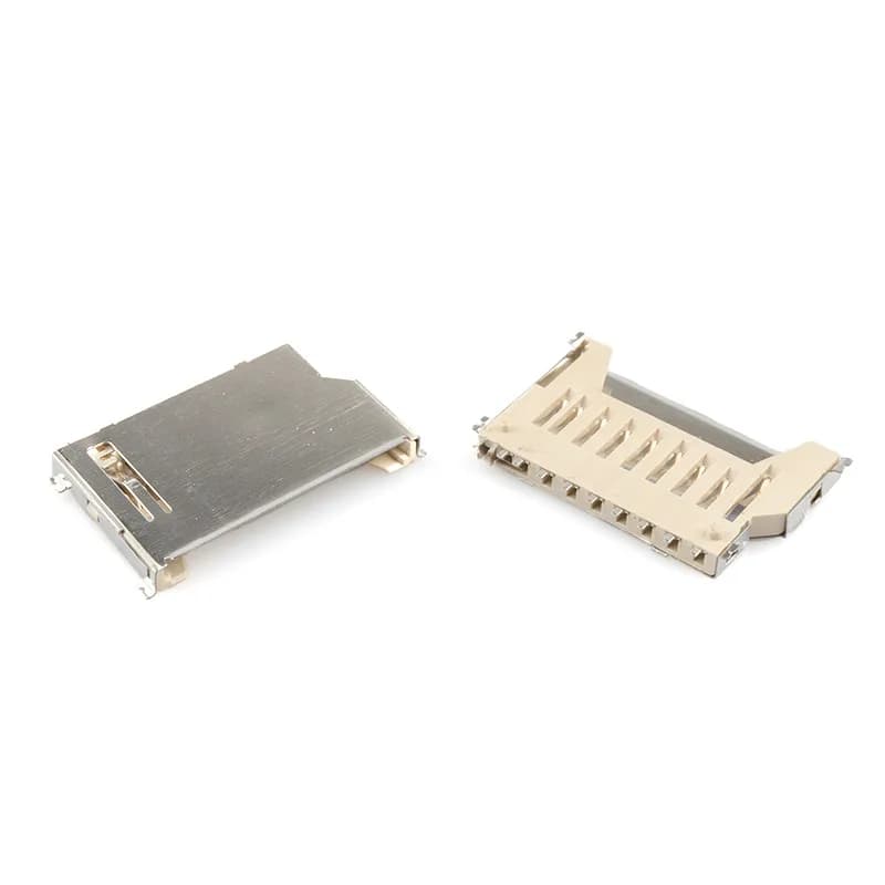 10 pezzi nuova presa per scheda SD con copertura in ferro 11P connettore per supporto per lettore di Slot per vassoio