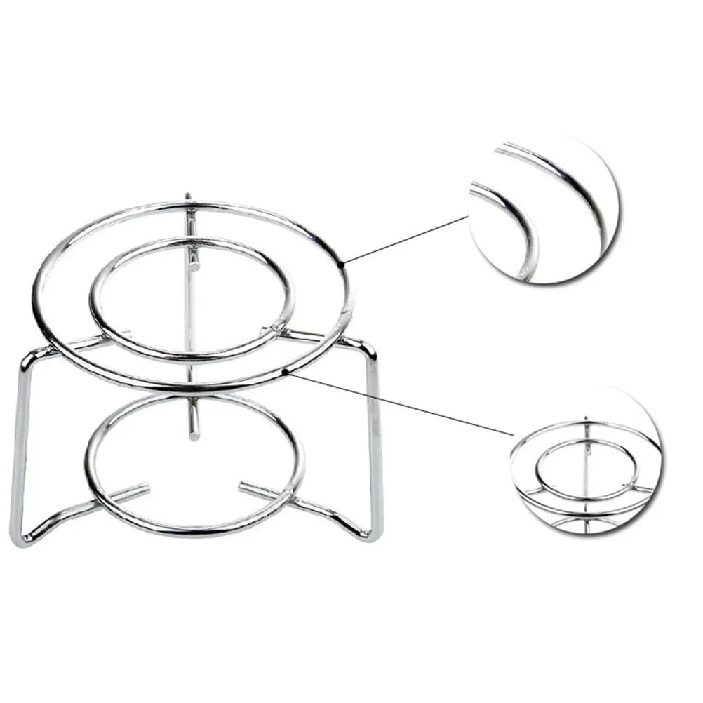 Stainless Steel Rolling Support for Stove, Robusta Triangular Base, Exterior Alcohol Stove, Portable Tool for Camping Kitchen and Hiking