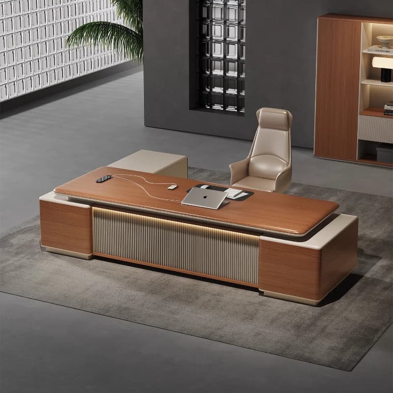 /Moderna a forma di L con cassetti Mobili da scrivania per ufficio direzionale Scrivanie per computer economiche con organizer per scrivania da lavoro di lusso Nordi