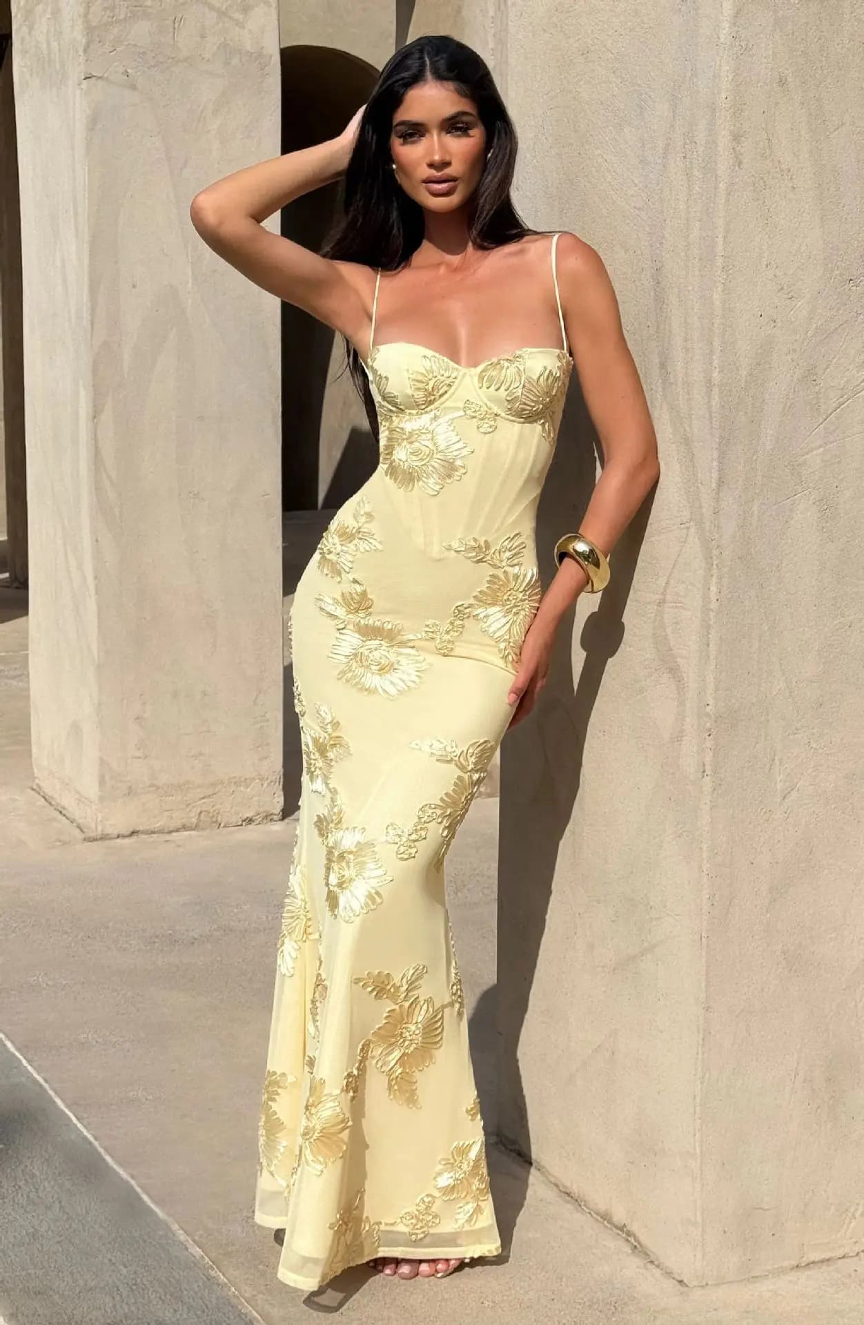Summer Long Dress Printed Elegant Sexy Temperament Slim Casual Beach Resort Style Suspender Mid-waist Long Hip-covering Dresses