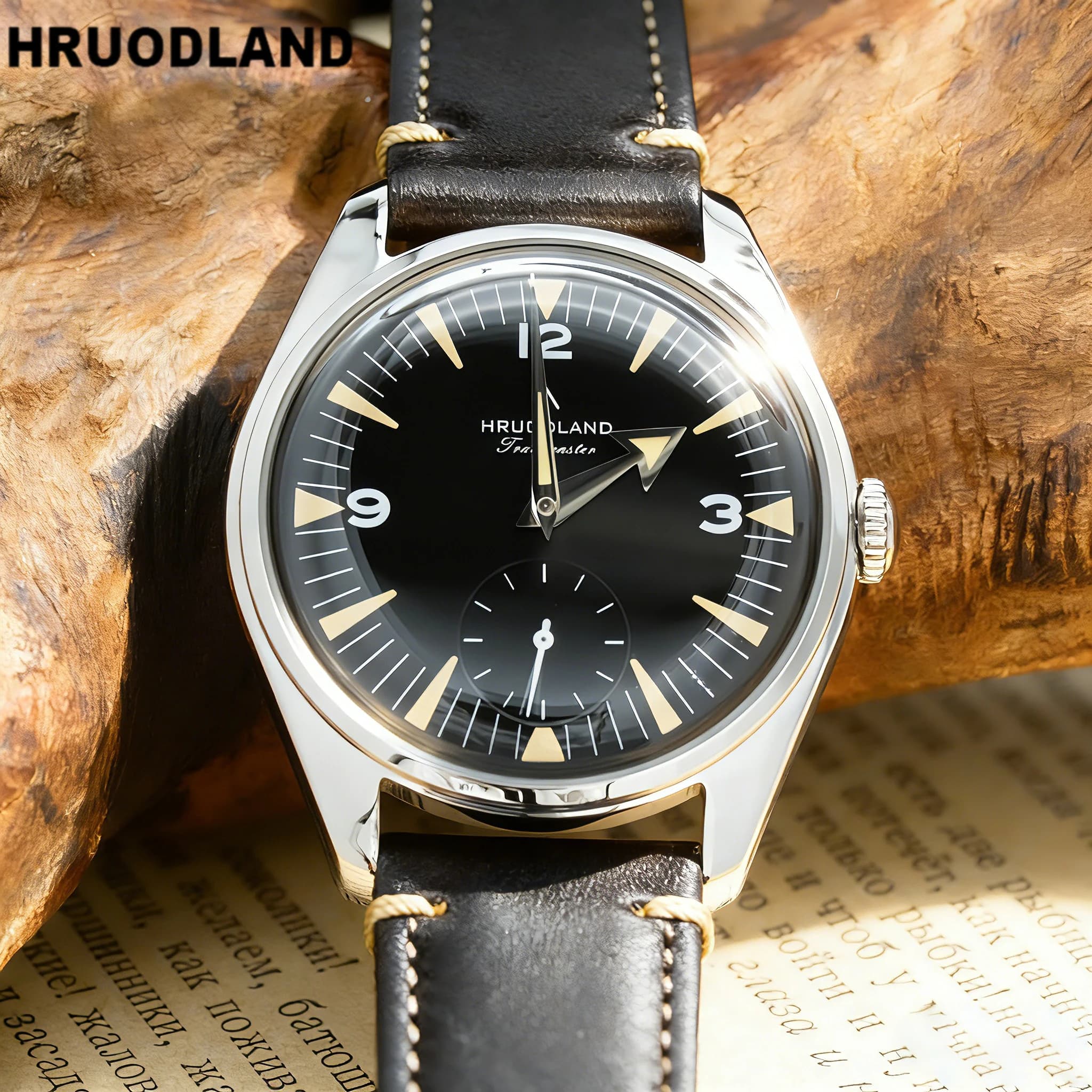 Hruodland 2026 Nuovo Orologio da Uomo al Quarzo, Sottile 11.2mm, Cinturino in Pelle Leggero, Lancette Luminose BGW, Prodotto di Alta Gamma F033