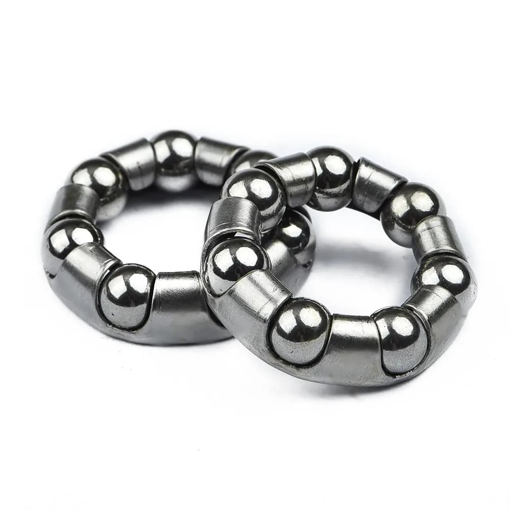 4 Pcs Bicycle Full Set Wheel Hub Bearings Front And Rear Steel Bearing Bicycle Repair Cycling Accessories Parts 3/16\" And 1/4\"